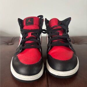 Jordan Red and Black High-Top Sneakers